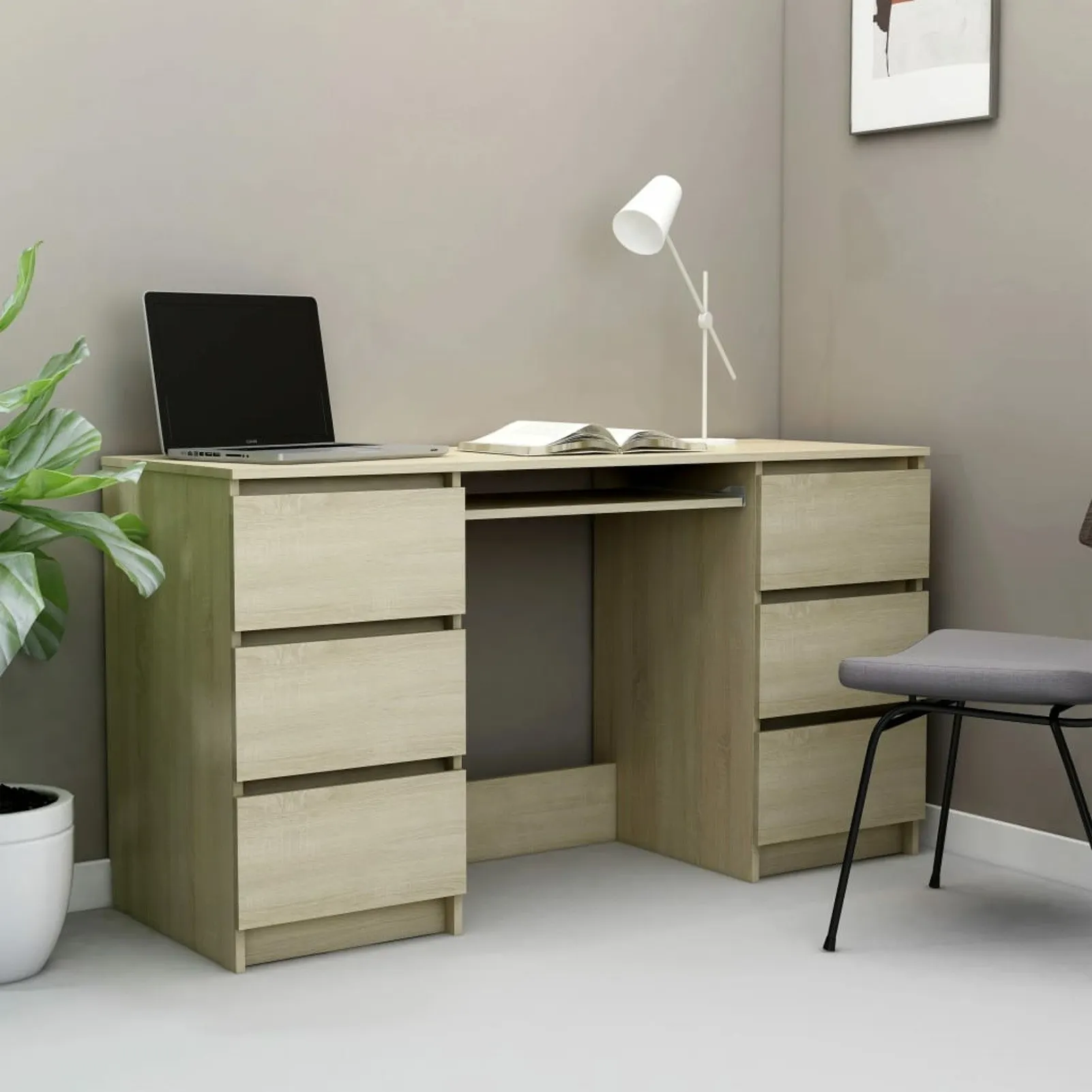 

Writing Desk Sonoma Oak 55.1"x19.7"x30.3" Chipboard