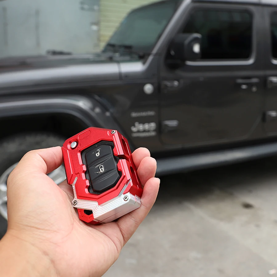 

1 шт., корпус автомобильного ключа из алюминиевого сплава для Wrangler JL 2018-2022