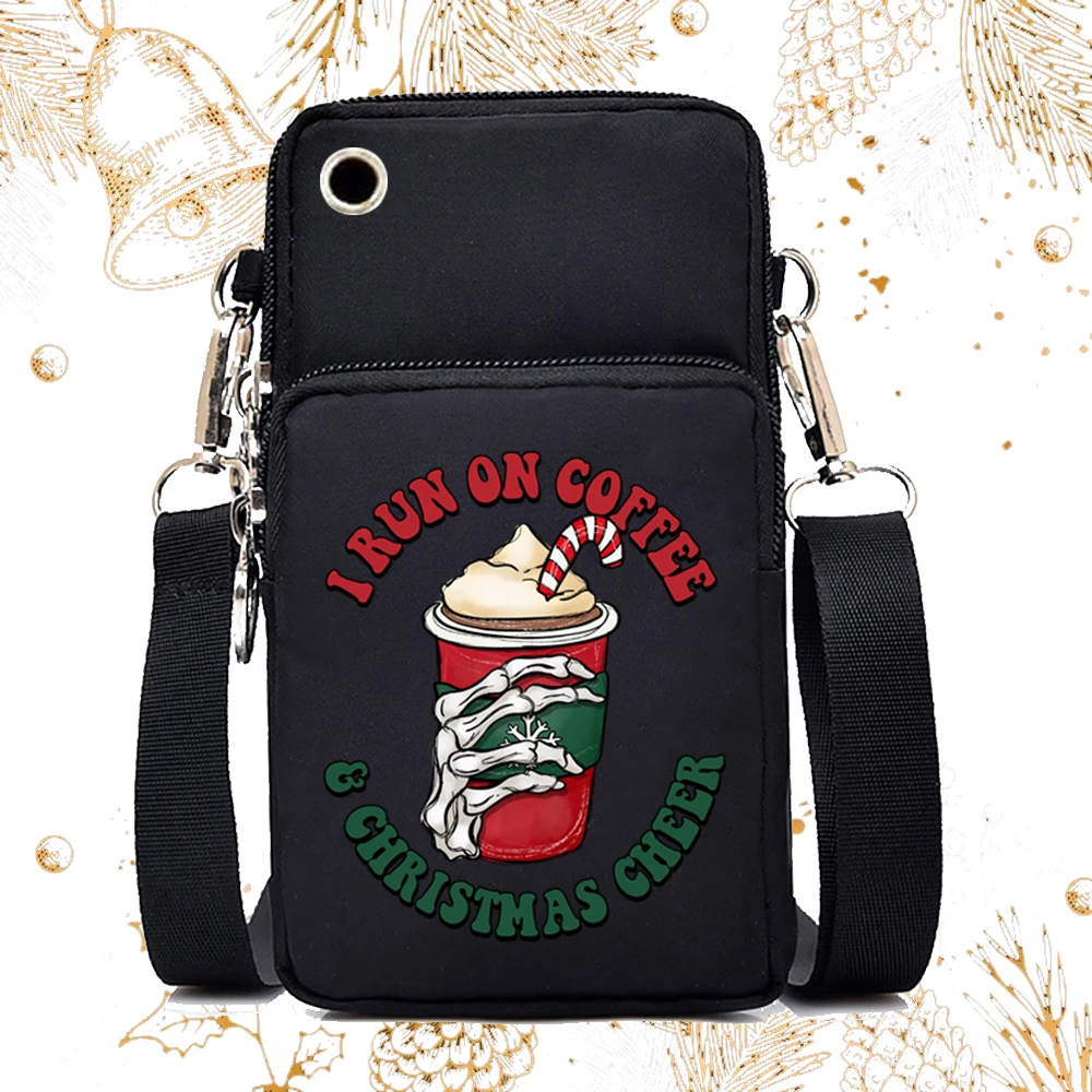 Small Crossbody Bags for Women Tis The Season Print Fashion Christmas Mini Mobile Phone Bag Funny Xmas Gift Woman Purse Handbags
