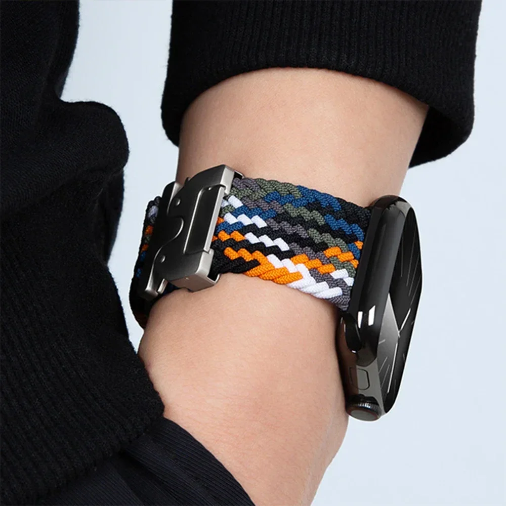 Официальный нейлоновый ремешок-петля для Apple Watch Band Ultra 3 49 мм, Series 11 10 46 мм 42 мм 9 8 7 45 мм 41 мм, браслет с кнопкой для iWatch 6 5 SE (art.: 3920d87c592cf) - 3920d87c592cf