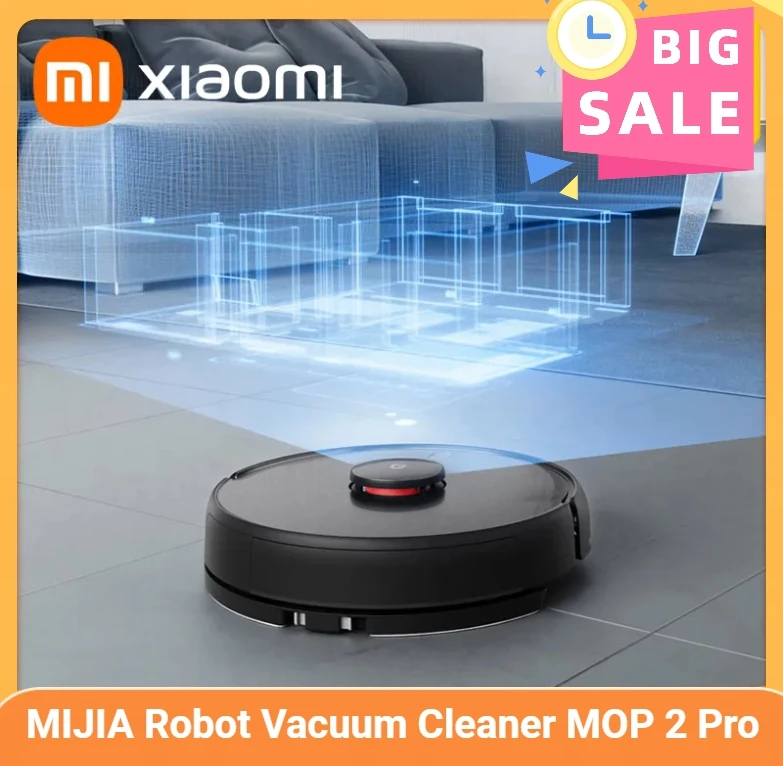 

Робот XIAOMI MIJIA MOP 2 Pro для уборки дома, робот с LDS лазерной навигацией, мощность всасывания 4 кПа, умное планирование карты