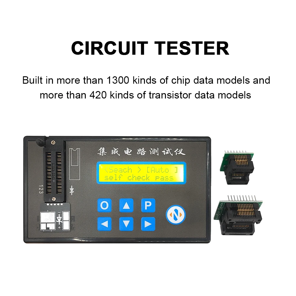 

Handheld Transistor Diode Triode Tester ABS Multifunction Digital Transistor IC Chips Detector Portable Improve Work Efficiency