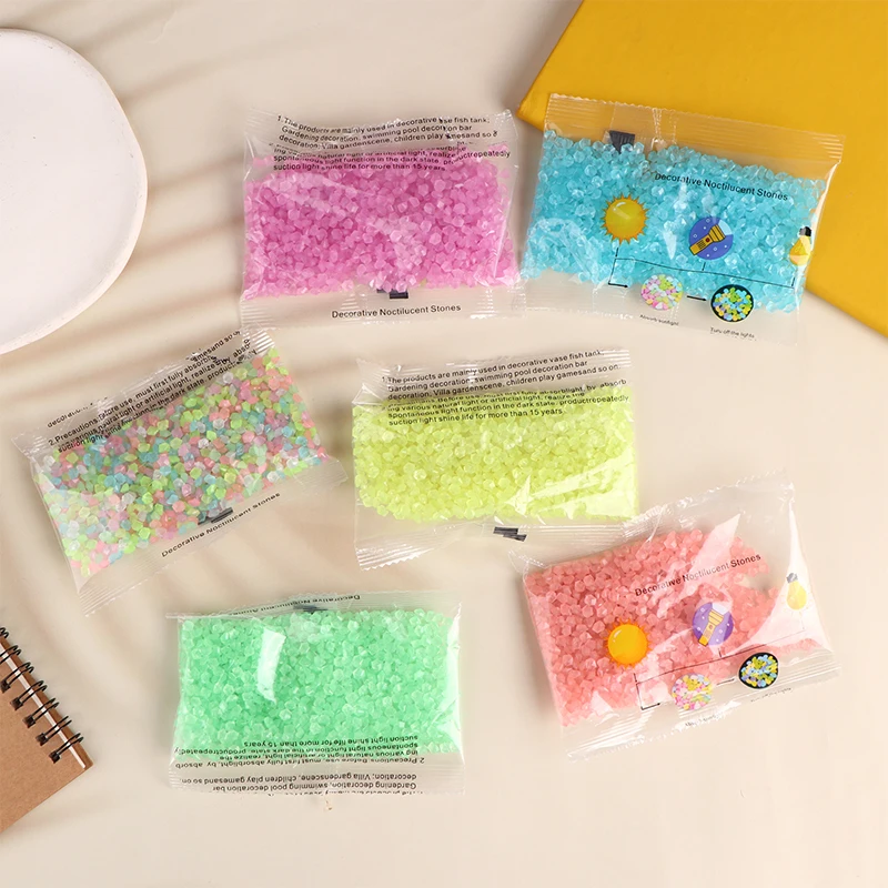 Светящийся Песок 3-5 Мм Декоративные Камешки 1000 Шт. Для Дома Сада Дорожек Газонов