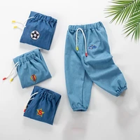 boys mosquito jeans summer cute pattern design casual loose vaqueros pants 12m 5t childrens trousers clothes blue toddler kids