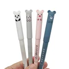 Стираемая шариковая ручка с животными, стержни 0,35 мм, милая Шариковая ручка в виде кошки и панды для письма