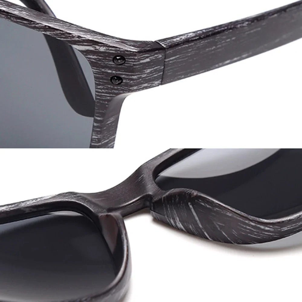 Квадратные поляризационные солнцезащитные очки из бамбукового дерева