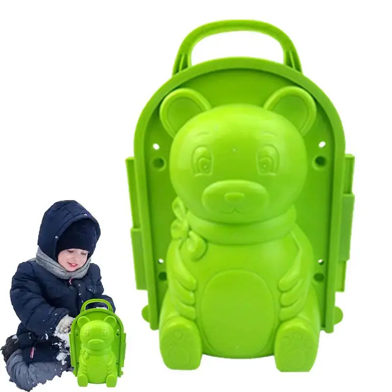 

Snowball Maker Toys 3D Cartoon Bear Shape Design Snow Ball Clips Cute And Fun Kids Winter Gift Toys For Outdoor Snowball Fight