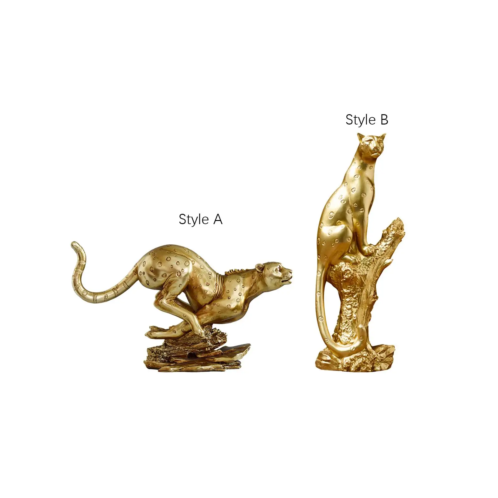 

Leopard Statue Resin Unique Funny Lifelike Animal Sculpture for Home Office Dashboard Bookcase Shelf Living Room Ornament