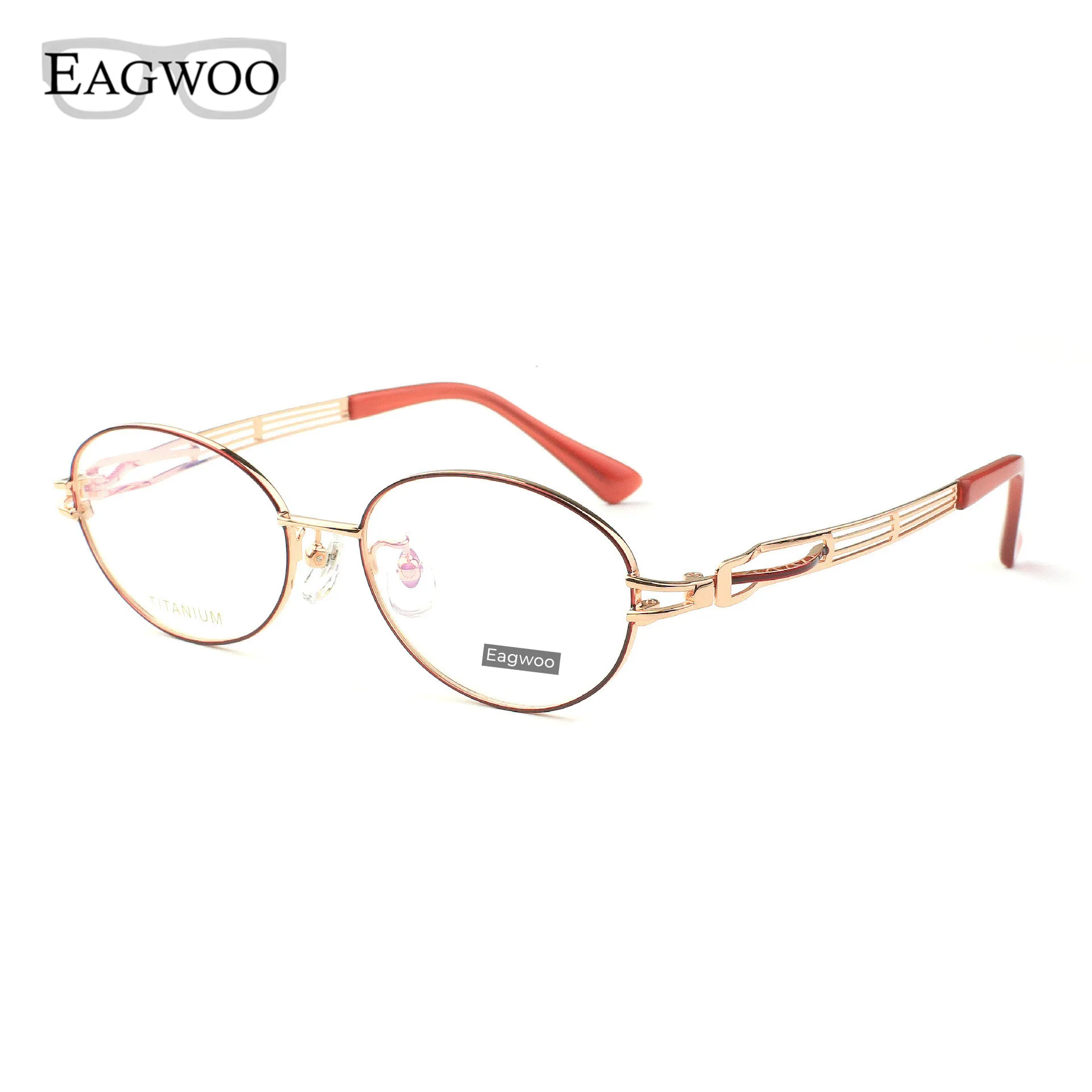 Женские очки из чистого титана с полным ободком оптическая оправа по рецепту 7889