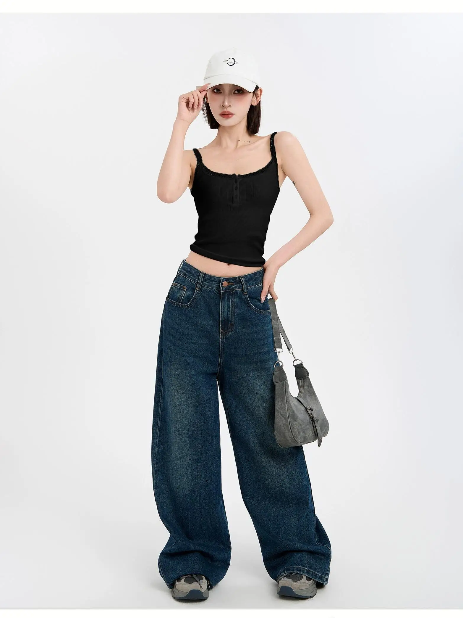 Черная кружевная лента на груди Cami Women Летняя внутренняя одежда Верхняя Base Beau Back