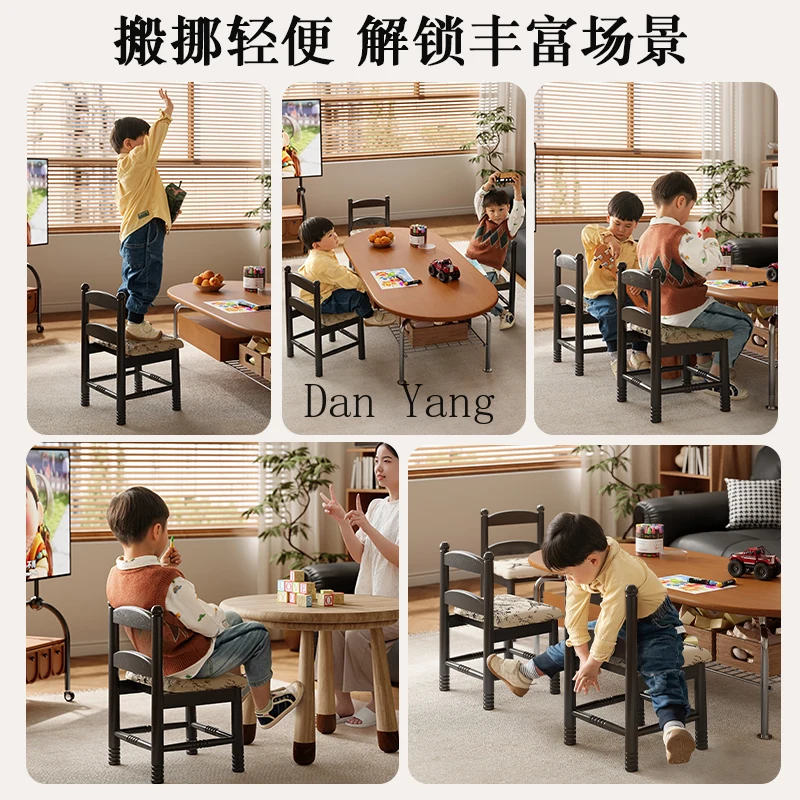 DY ретро табурет для гостиной маленький стул из цельного дерева мягкая сумка