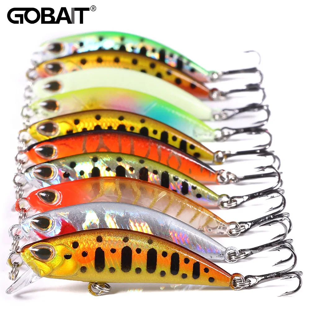 

Sinking Minnow 5g 5.5cm Fishing Lure 12PCS HardBait Treble Hook Pesca Tackle Jerkbait Swimbait Wobbler Topwater Artificial Bait