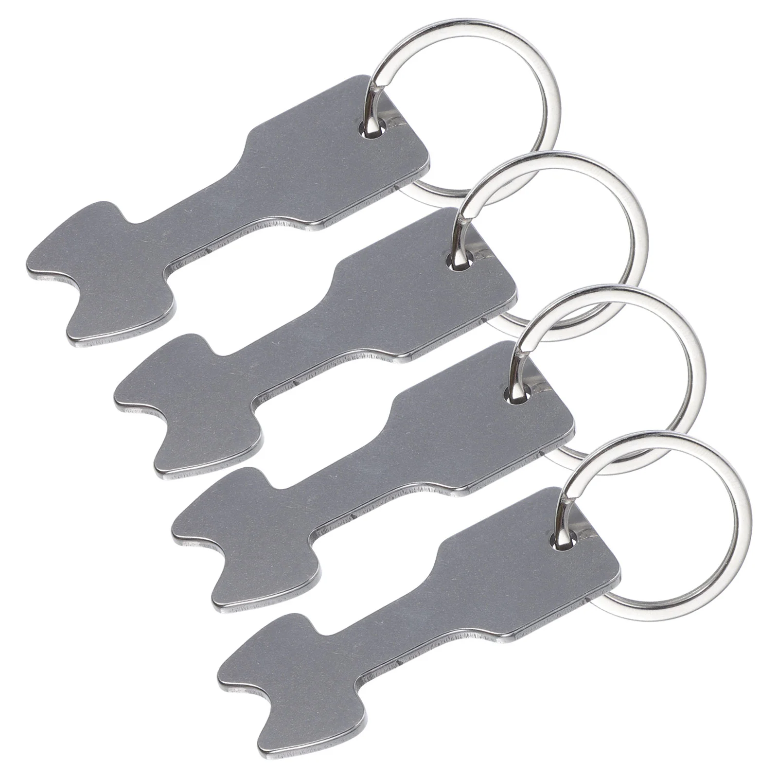 

4 Pcs Removable Keyring Carts Key Chain Key Chain Rings Trolley Token Key Rings for Trolley