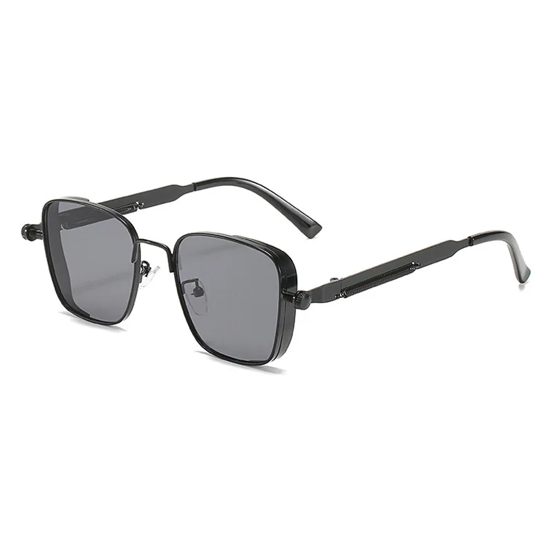 Steampunk Square Sunglasses Brand Design Men Women Vintage Metal Punk Sun glasses UV400 Shades | Аксессуары для одежды