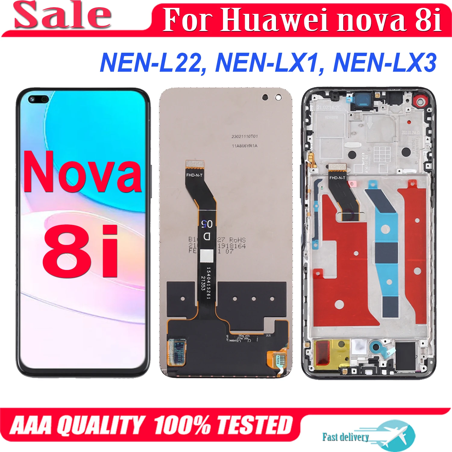 

Original 6.67'' For Huawei Nova 8i LCD Display Touch Screen Digitizer Assembly For Huawei Nova8i NEN-L22 NEN-LX1 NEN-LX3 LCD