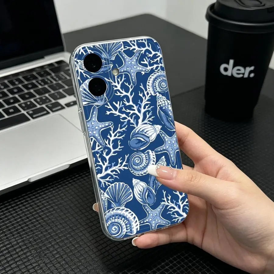 Фото Мягкий чехол для телефона Honor X9b X9a X7b X8a 90 Lite X8b X8 с узором «Голубой океан» №1