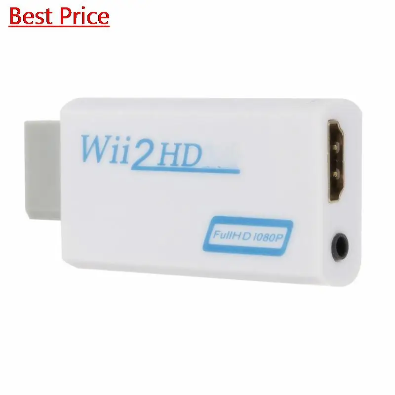 

DHL 100 шт. полный HD 1080P Wii в HDMI-совместимый конвертер адаптер Wii 2hdmi-совместимый конвертер 3,5 мм аудио для ПК HDTV монитора