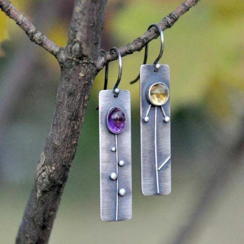 

Vintage Indian Tribal Green Resin Dangle Earrings Bohemian Big Long Hollow Drop for Women 2022 Hippie Jewelry
