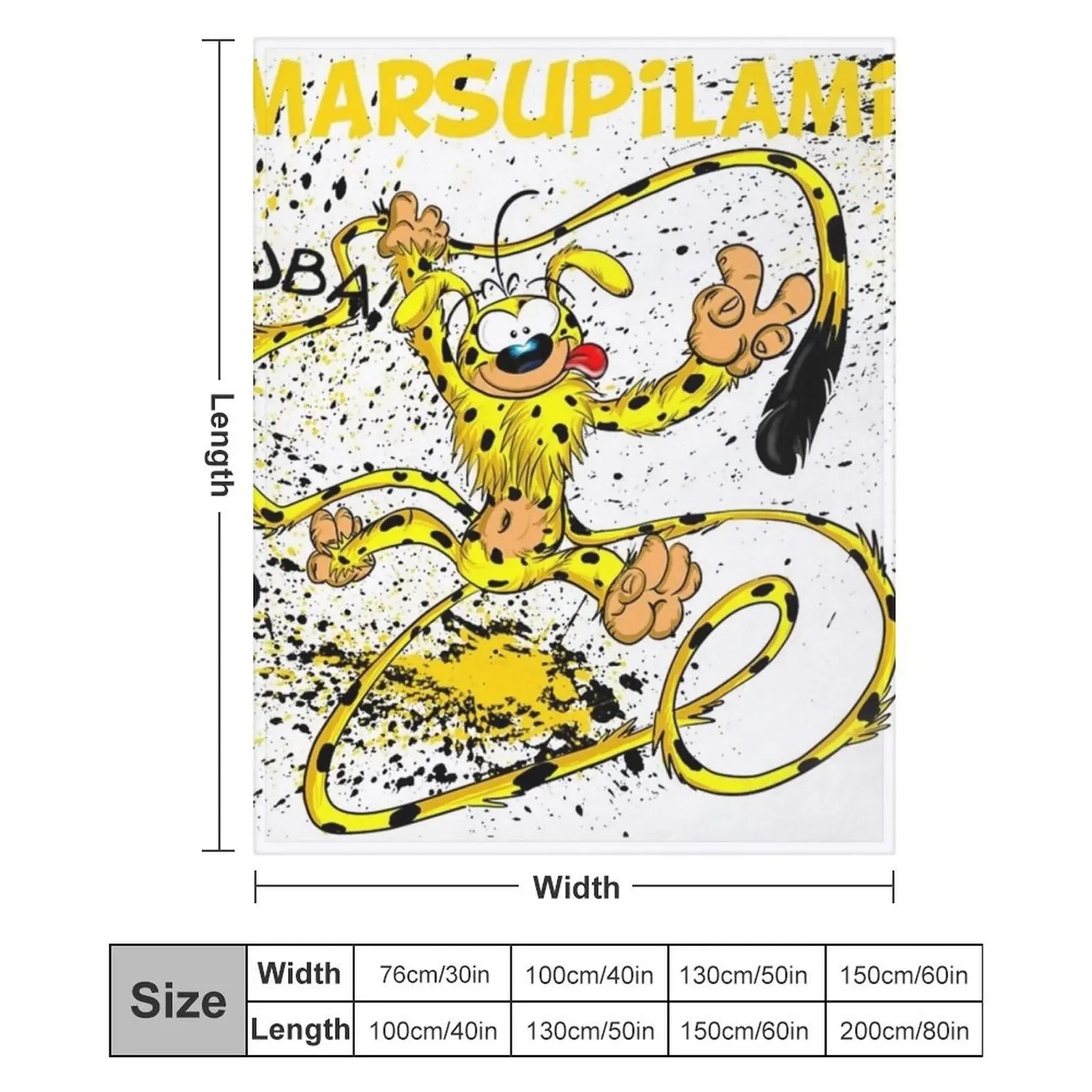 Marsupilami - Мягкий теплый плед Houba для мужчин, для дивана (art.: 3920da74f2c12) - 3920da74f2c12