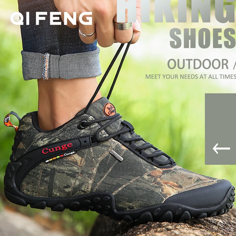 

2022 Summer Winter Hiking Shoes Men Outdoor Sneakers Male Mountain Trekking Camouflage Waterproof Man Casual Shoes Army Shoes