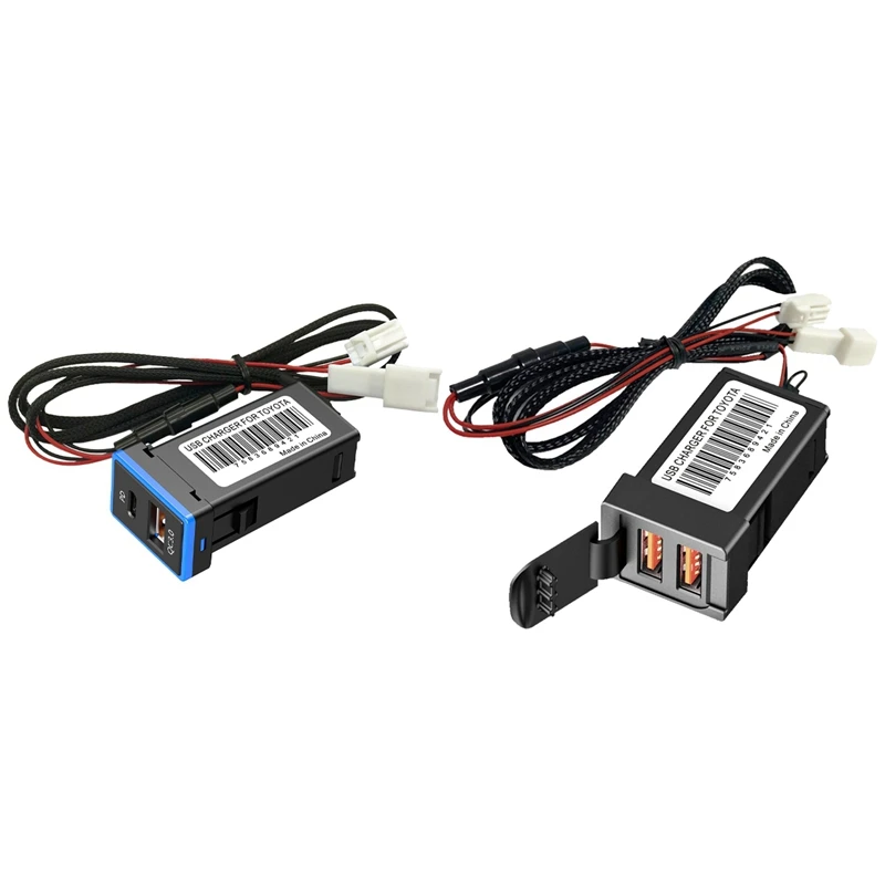 

2 шт., автомобильное зарядное устройство с двумя портами USB Type-C