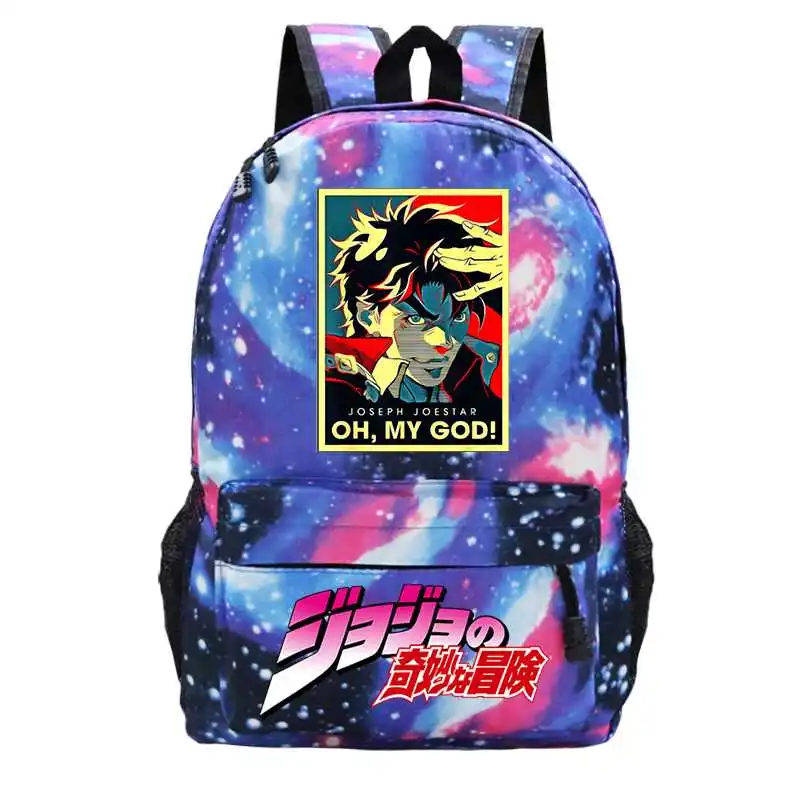 

Back To School Anime Jojo Bizarre Adventure Backpack Teens Shoulder Bag Girls Boys Schoolbag Mochila Mujer Anime Canvas Backpack