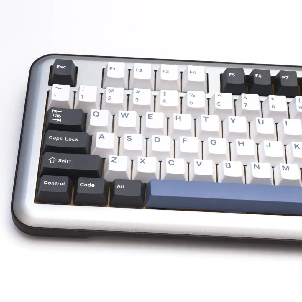 Фото Колпачки для клавиш Arctic GMK 173, колпачки для клавиш Cherry Profile Double Shot PBT для механической клавиатуры MX Switch, черные, белые колпачки для клавиш ISO DIY №2
