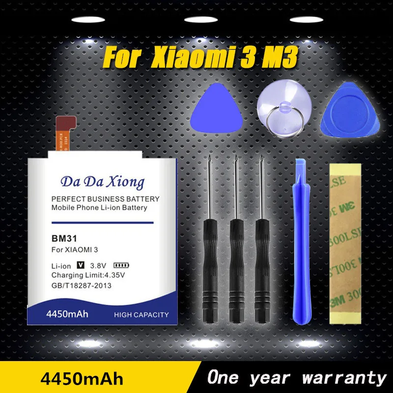 

New High Quality 4450mAh BM31 Li-ion Phone Battery Use For Xiaomi 3 M3 Mi3 Xiaomi3 +Free Shipping