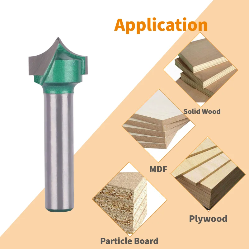 Концевая фреза твердосплавный резец с хвостовиком 8 мм для работ по дереву