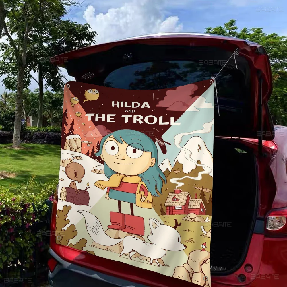 Рекламный флаг H-Hilda Frida David улучшенная печать яркий баннер