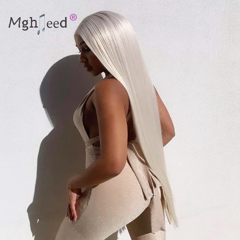 Blonde Russian Full Lace Human Hair Wigs Silky Straight 13x6 Lace Front Wig for Women Remy Hair Pre Plucked HD Lace Frontal Wig