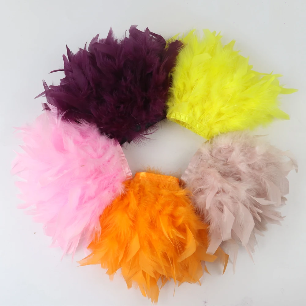 

Natural Marabou Turkey Feathers Trim Clothing Sewing Accessory 4-6 Inch Feather Wedding Dress Table Centerpieces Lamp Decoration