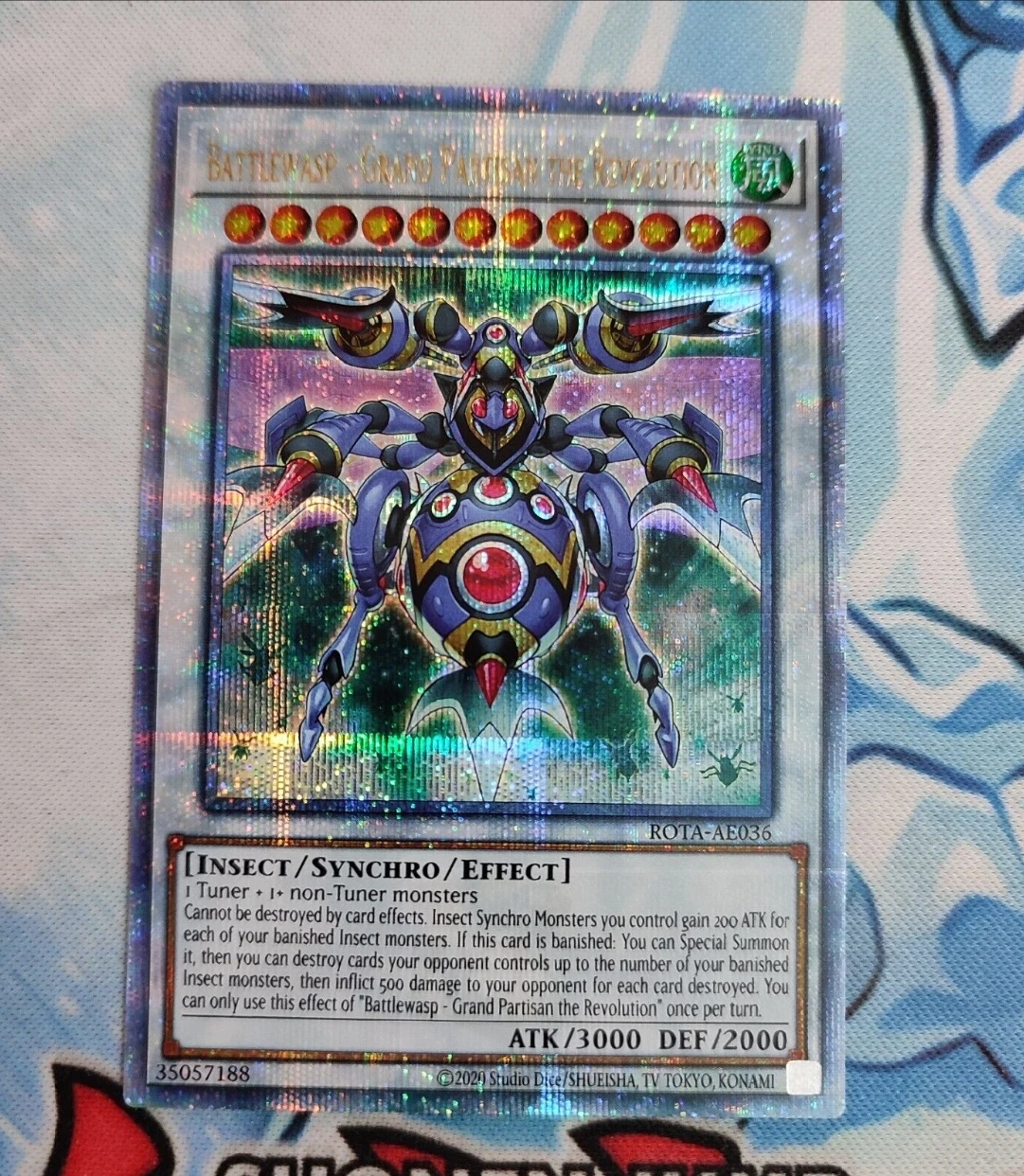 Yugioh KONAMI ROTA-AE036 Battlewasp - Grand Partisan The Revolution Quarter Century Secret Азиатская английская коллекция