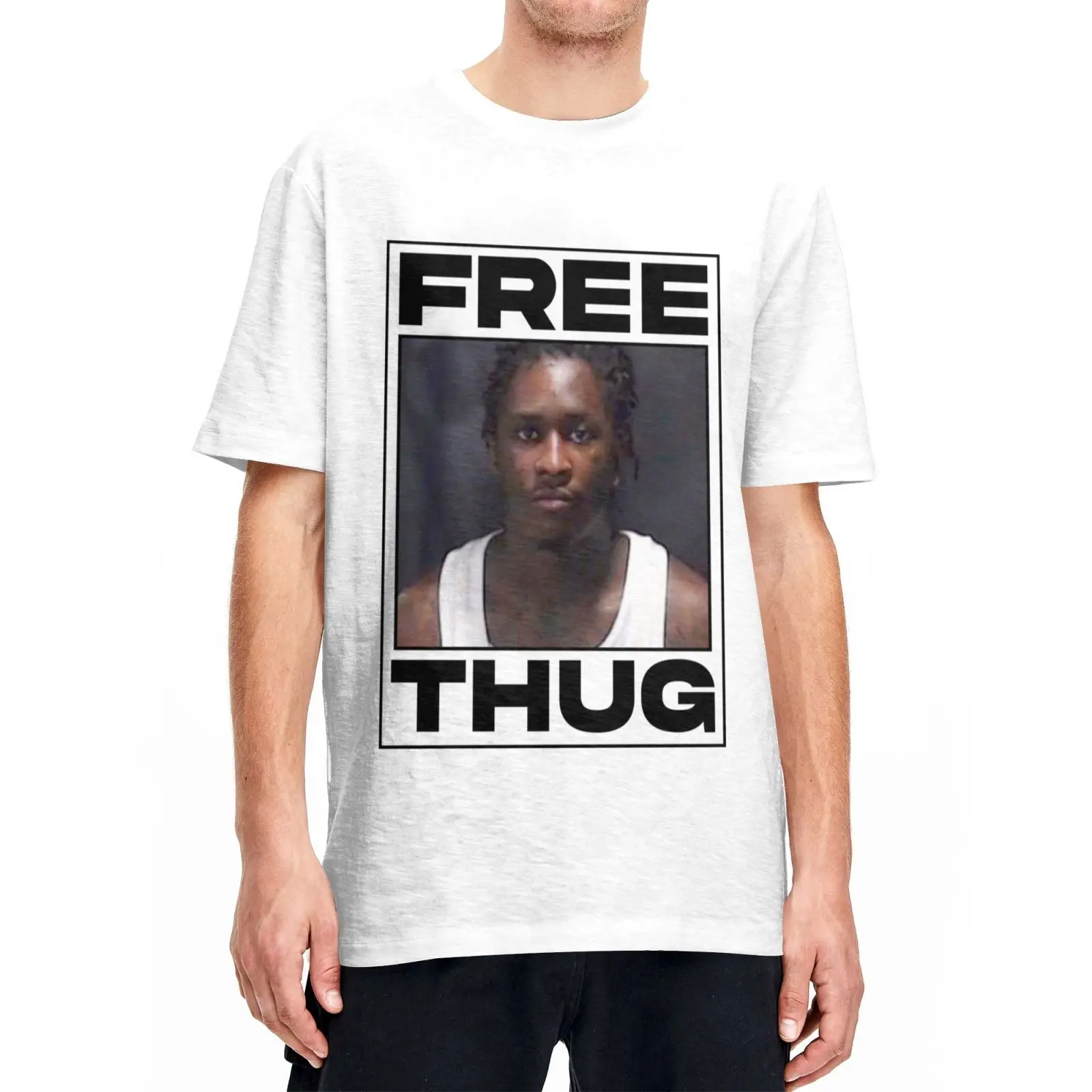 

Harajuku Free Young Thug T Shirt Men's O-neck Short Sleeve Tops Shirts Heavy Metal Cotton Tops Shirts