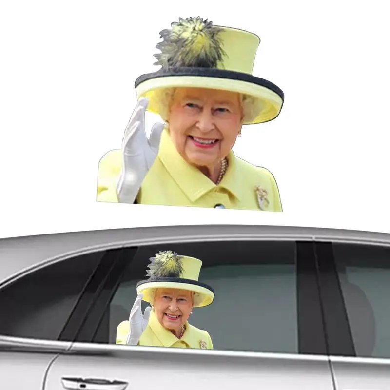 

Queen Elizabeth Sticker Car Window Decals Automotive Stickers For Vehicles Waterproof Funny Car Decal Decoration Multiple Styles