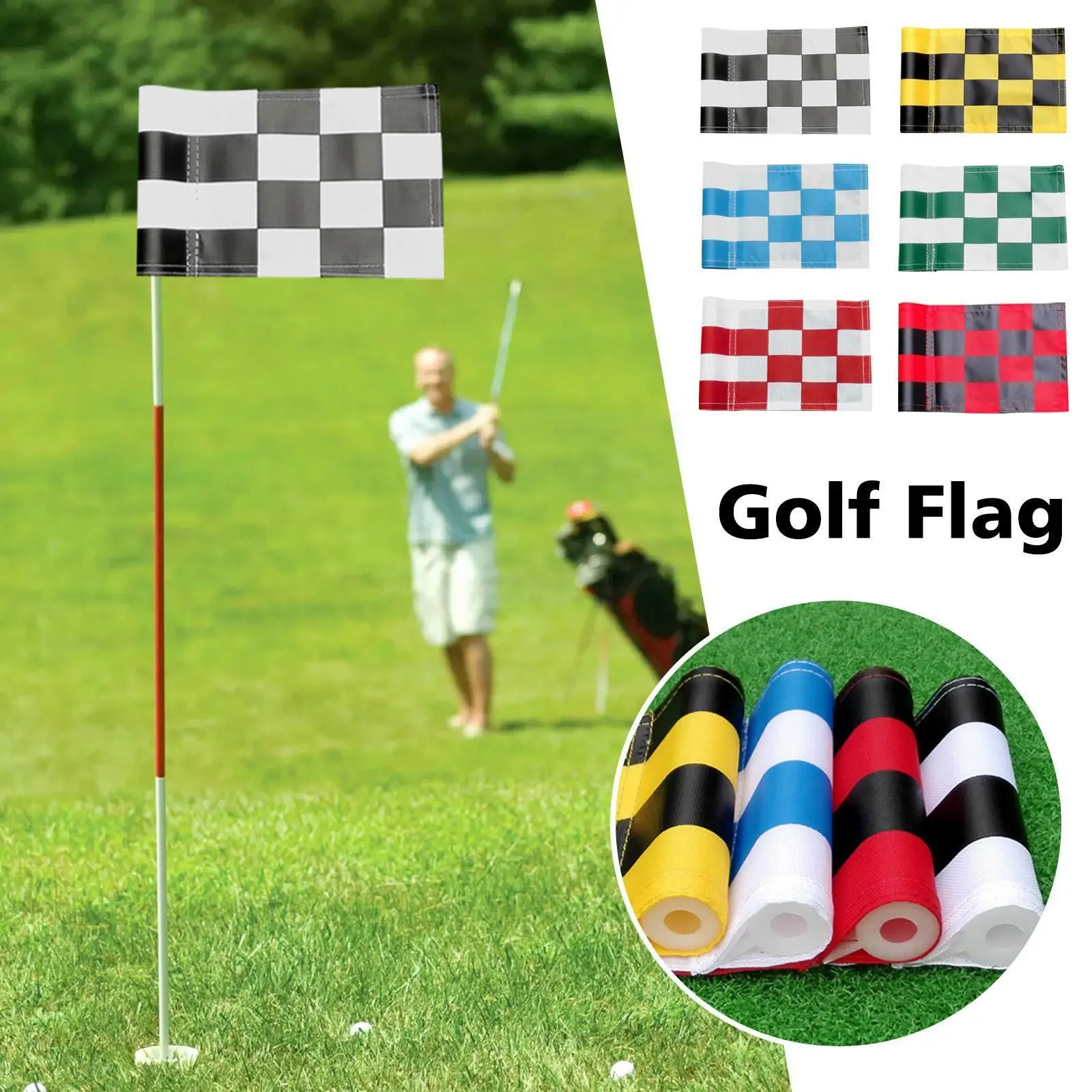 

1 шт. учебные пособия для гольфа на заднем дворе, нейлоновая подставка с отверстиями для флажков, зеленый маркер для улицы, крытого заднего д...