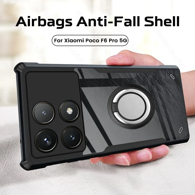 Чехол poкоф6pro прозрачная акриловая задняя крышка для Xiaomi poкоф6 Poco F6 F 6 Pro магнитный