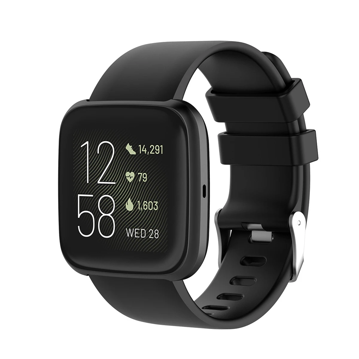 

Ремешок для умных часов Fitbit Versa 2, спортивный Браслет для Fitbit Versa, водонепроницаемый черный ремешок на запястье