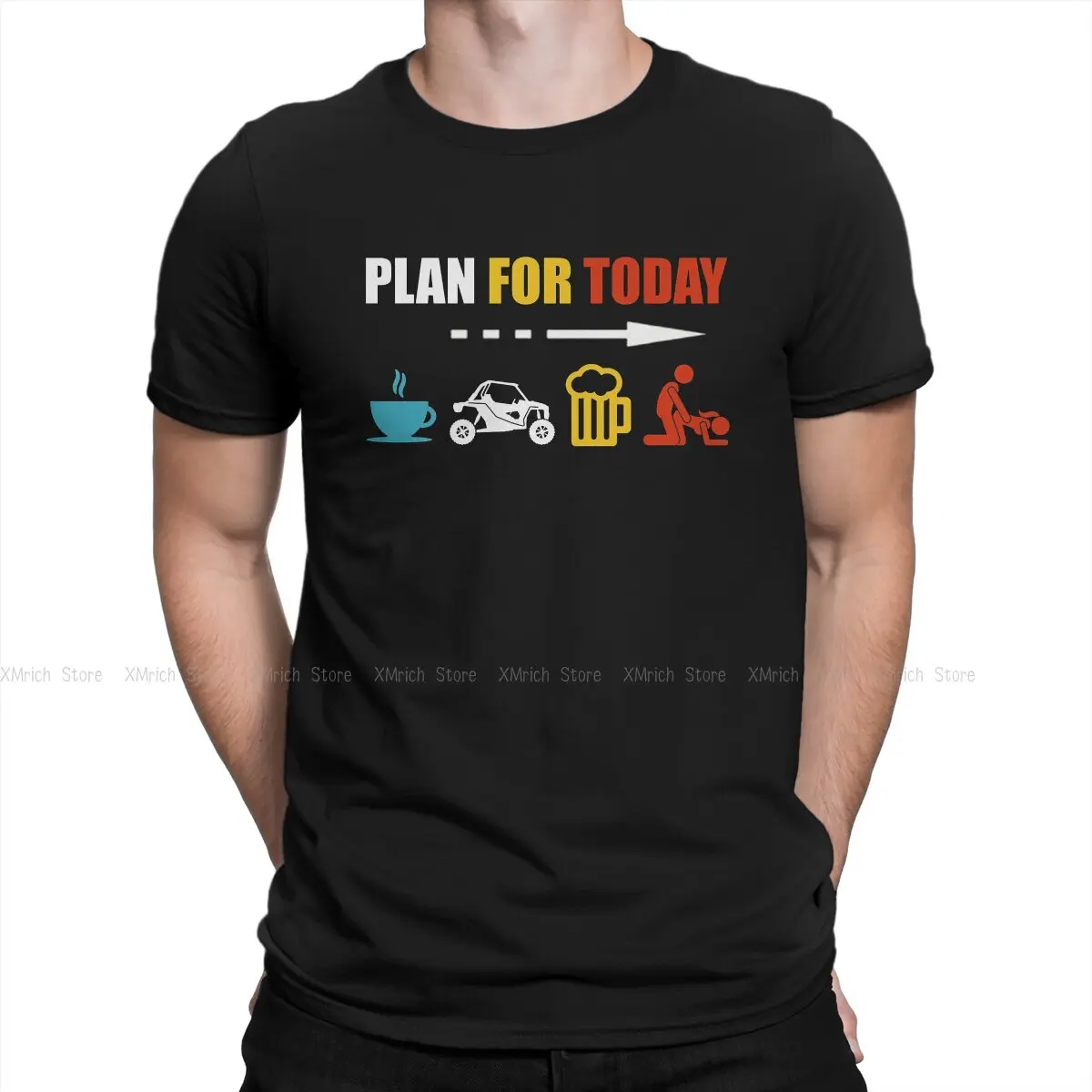 

Plan For Today T-Shirts Men Beer Lover Father's Day Gift Fashion Pure Cotton Tees O Neck Short Sleeve TShirts Gift Idea Clothes