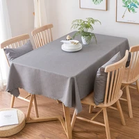 high quality plain table runner cotton linen table cloth emboss selvage rectangular wedding dining table cover cloth