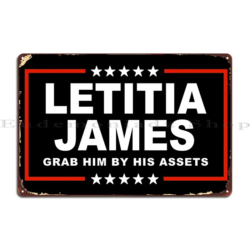 Металлическая табличка Letitia James Grab Him