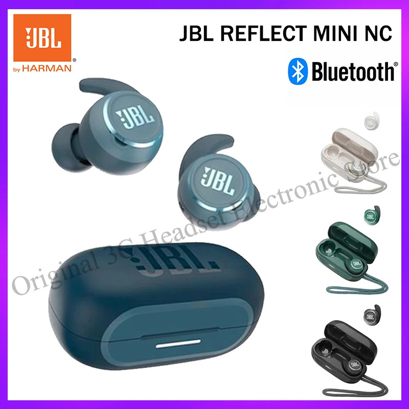 

Original JBL REFLECT MINI NC Wireless Bluetooth Earbuds Bass Sound Gaming Headset Noise Cancelling Earphones Sport Headphones