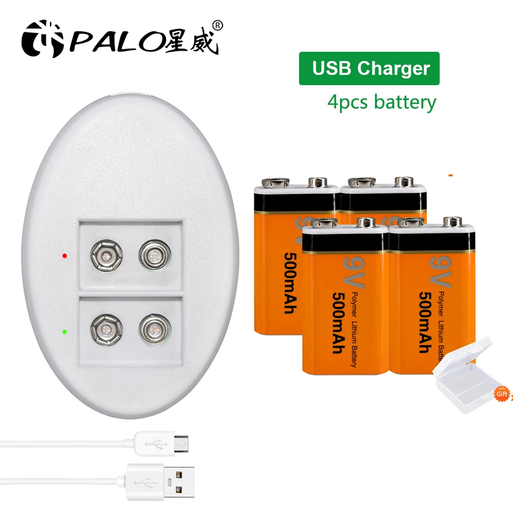 

9V 500mAh Li-ion Lithium Rechargeable Battery For Multimeter Microphone KTV Use Toy Bluetooth Earphone Metal detector Battery