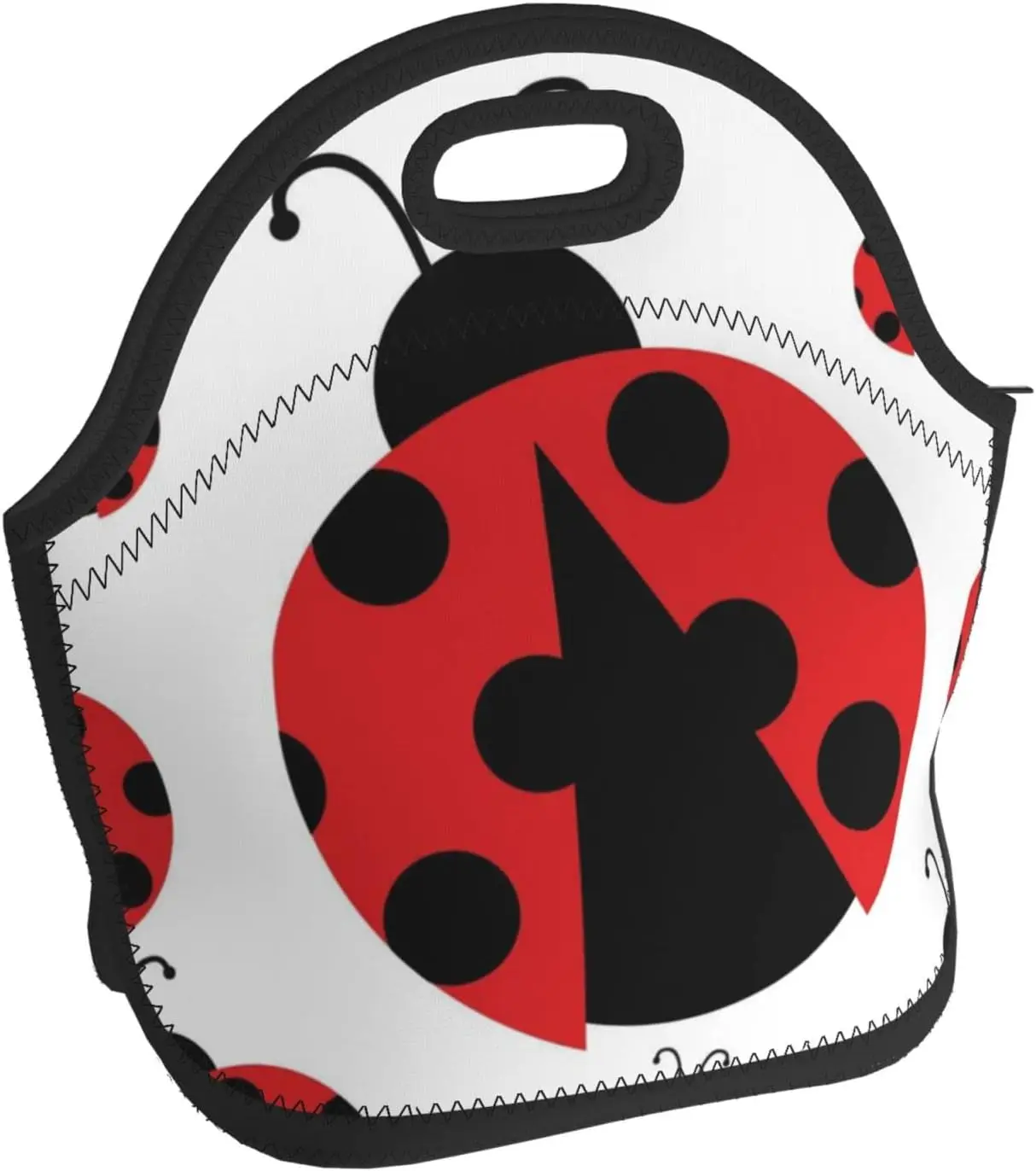 

Funny Ladybug Printed Lunch Bag Lunch Tote Bag For Women Men Reusable Insulated Cooler Tote Box For Work Picnic Travel