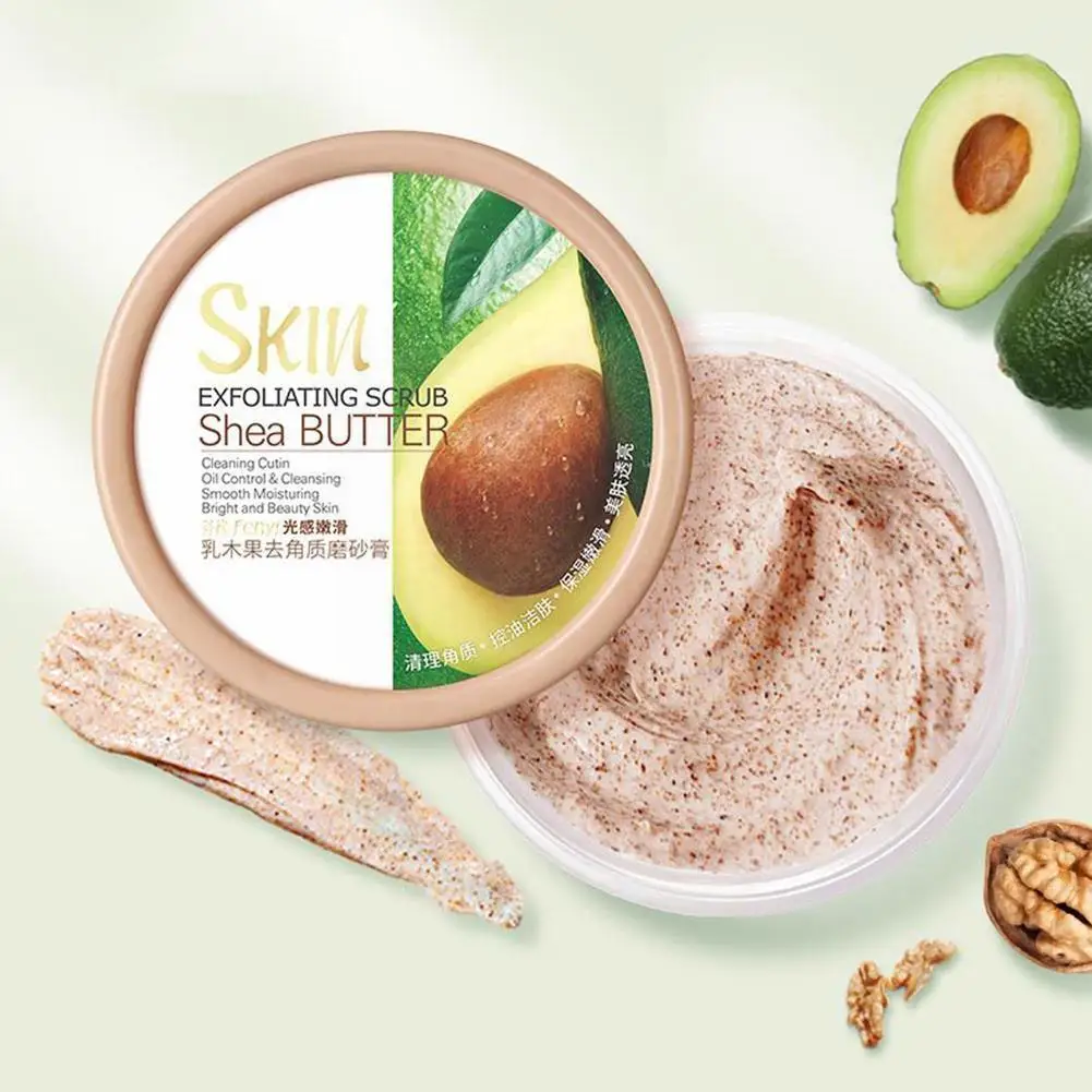 

100g Body Scrub Cream Exfoliating Gel Shea Fruit Skin Skin Dead Body Care Whiten Removal Moisturizing S4h9