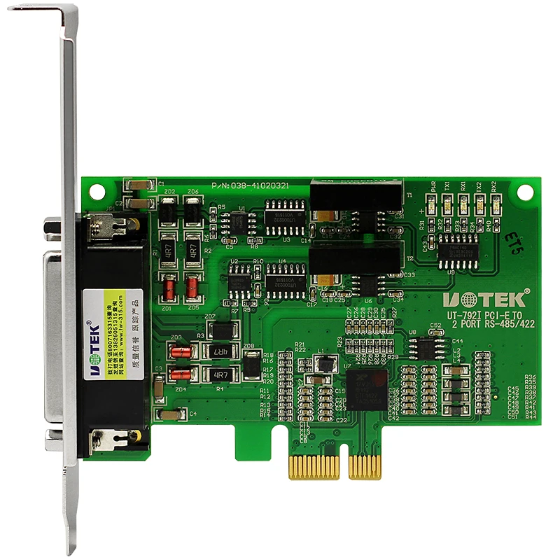 UOTEK Industrial PCI Express PCI-E к фотомагнитной последовательной карте 2 порта DB9 RS485 RS422 PCIE