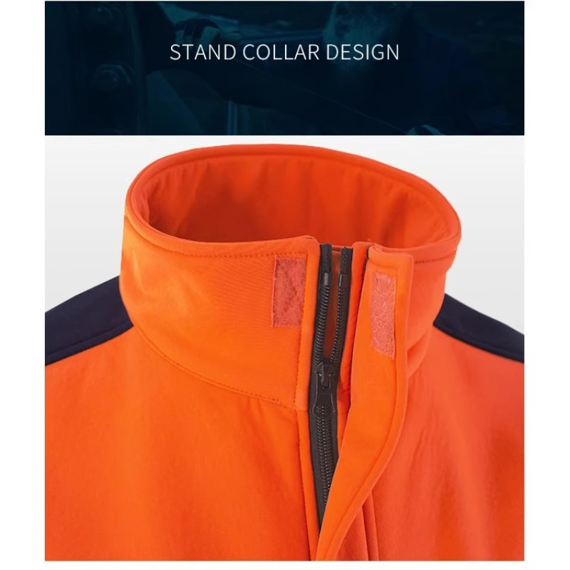 Светоотражающая мужская рабочая одежда утепленная водонепроницаемая с