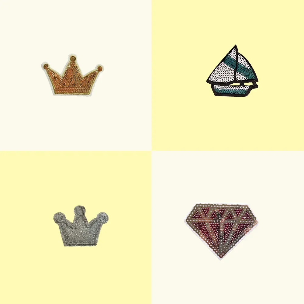 Алмазная корона Блестящий Узор стильная тканевая нашивка украшение сделай сам