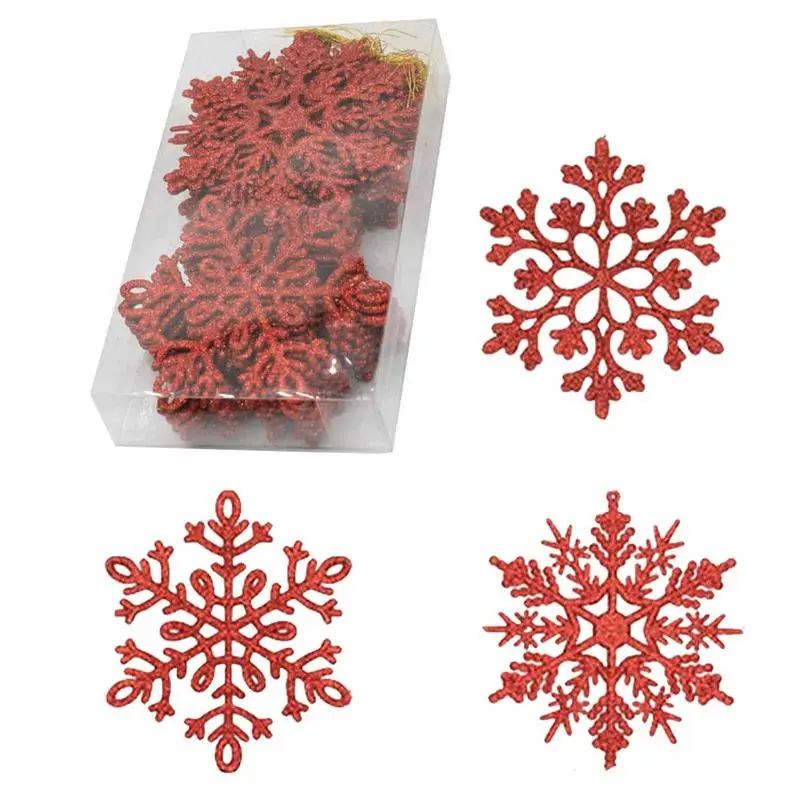 Glitter Christmas Snowflake 24Pcs Sparkly Snowflake Ornaments For Tree Christmas Ornaments For Christmas Tree Fireplace Ceiling