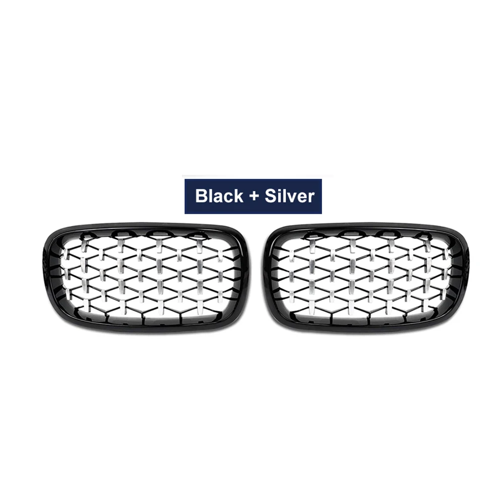 Новая передняя алмазная решетка в стиле метеори для BMW F15 F16 X5 X6 F85 F86 2014-2018 хромированная черная решетка автомобиля бампер передняя решетка